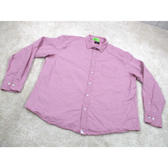 UNTUCKit Shirt Mens 2XL XXL Pink Linen Blend Long Sleeve Casual Button Up * - Picture 2 of 12